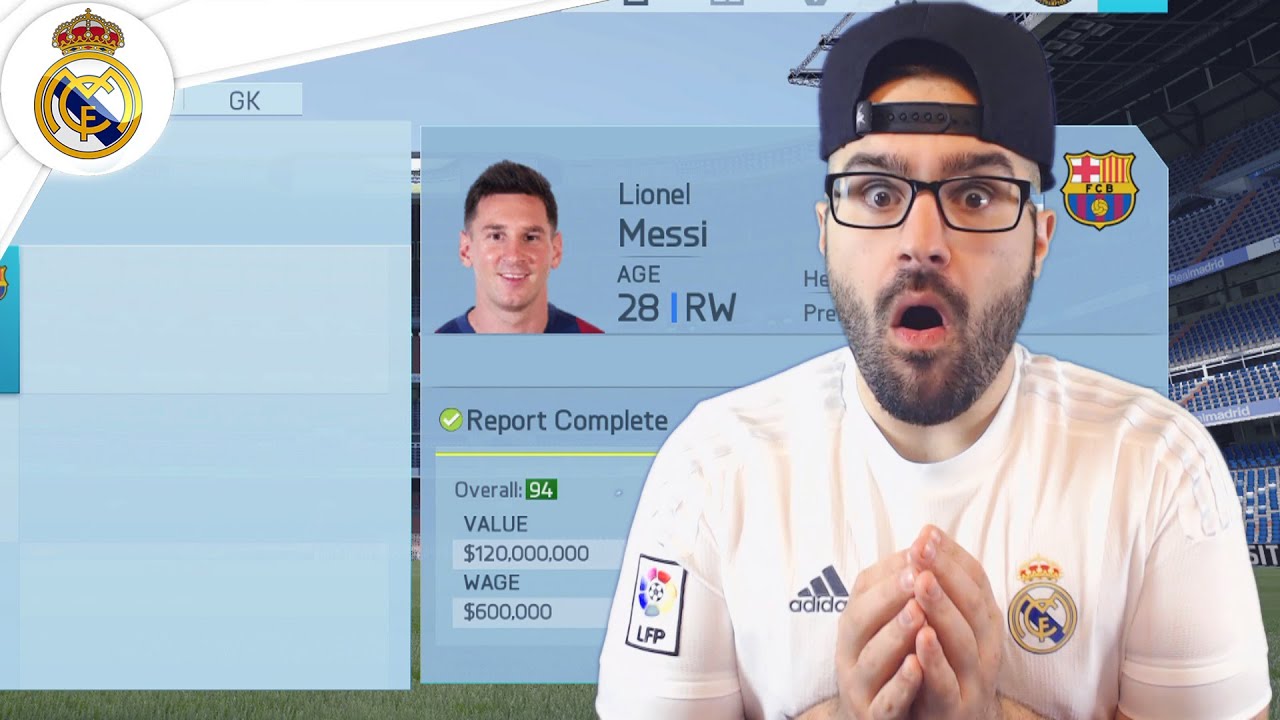 MESSI MOVING TO REAL MADRID! - Real Madrid Career Mode FIFA 16 #16
