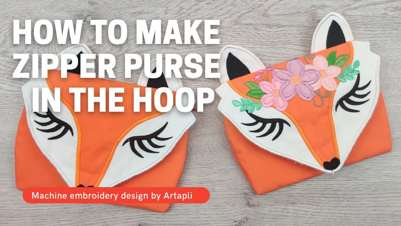 Zipper Purse with Flap In the Hoop 🤩 Machine Embroidery Design. How to Make?