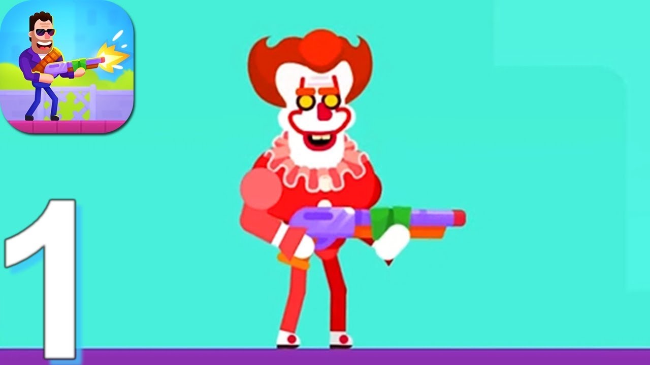 Hitmasters - Gameplay Walkthrough Part 1 Shotgun Mode Levels 1-25 (Android,iOS)