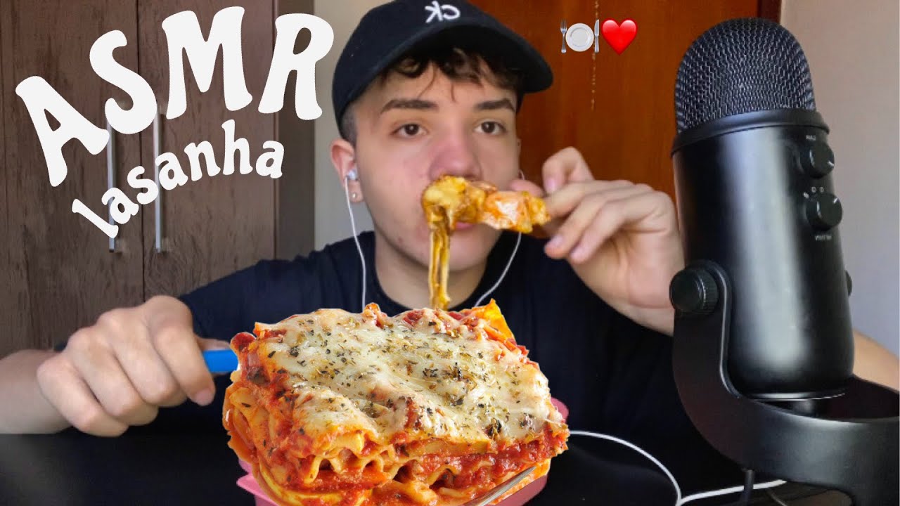 ASMR COMENDO LASANHA A BOLONHESA MUKBANG 🍽🥧
