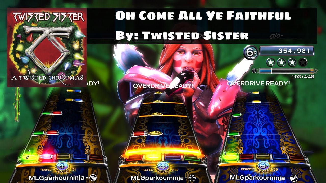 Oh Come All Ye Faithful - Twisted Sister | Rock Band 3 Custom