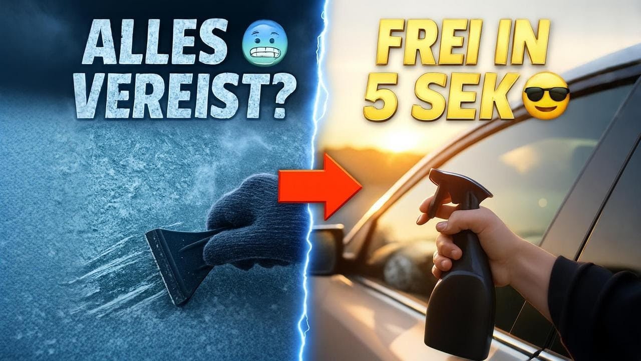 NIE WIEDER EISKRATZEN: Dieser 30-Cent-Trick taut deine Scheibe in 5 Sekunden auf!