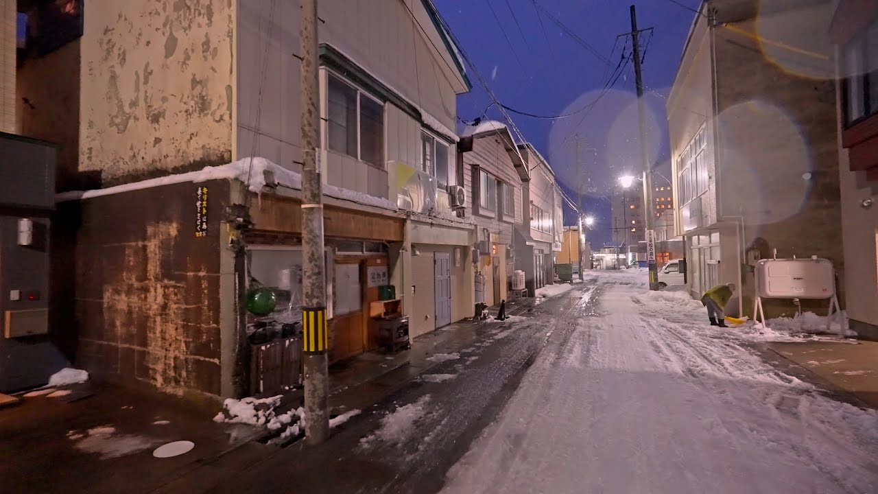 Asamushi-onsen area in snowy Aomori, Japan 2025 • 4K