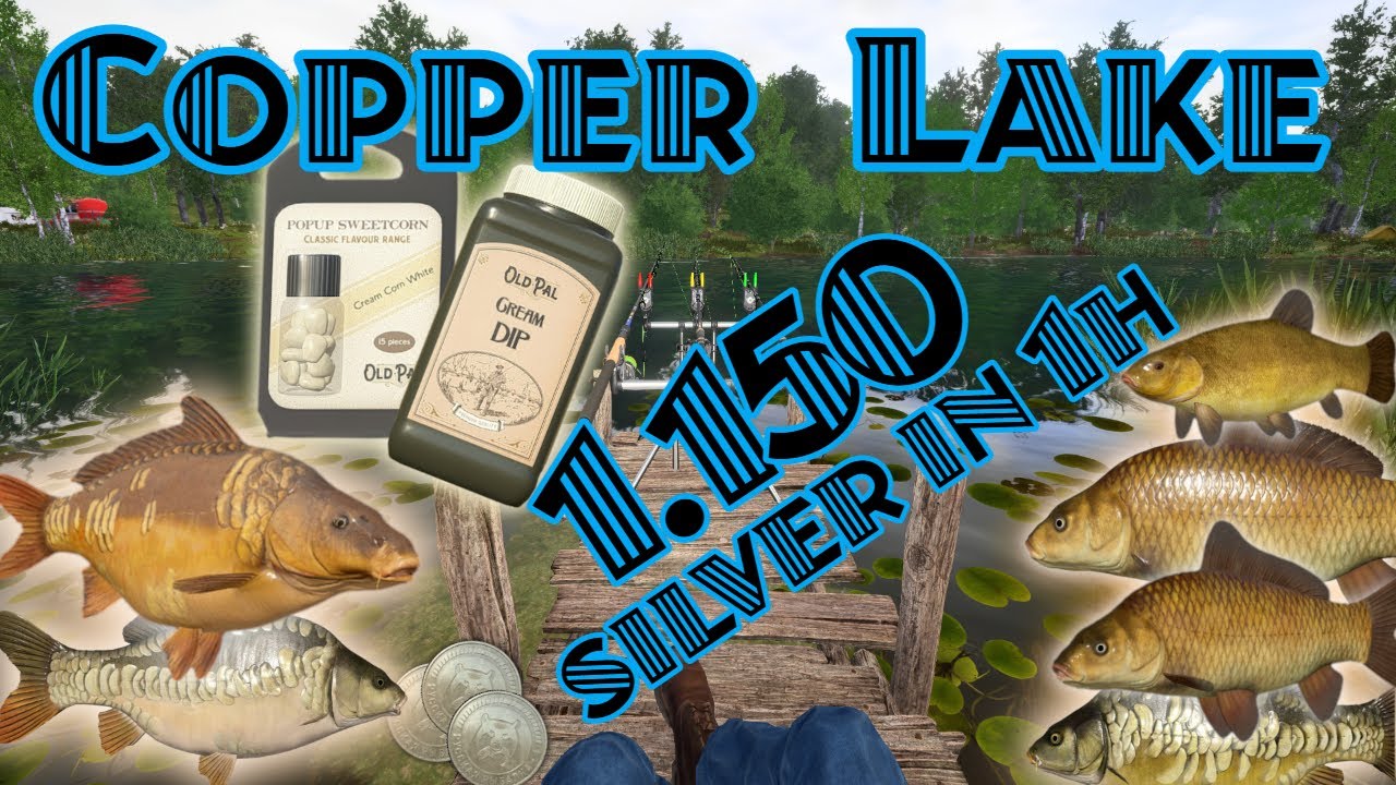 Russian Fishing 4 RF4  Copper Lake   Active Spot 1150 Silver in 1h