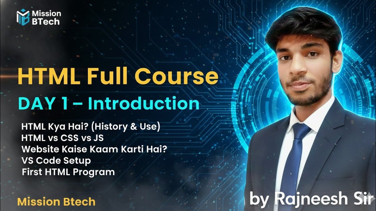 HTML Full Course for Beginners | Day 1: Introduction to Web Development