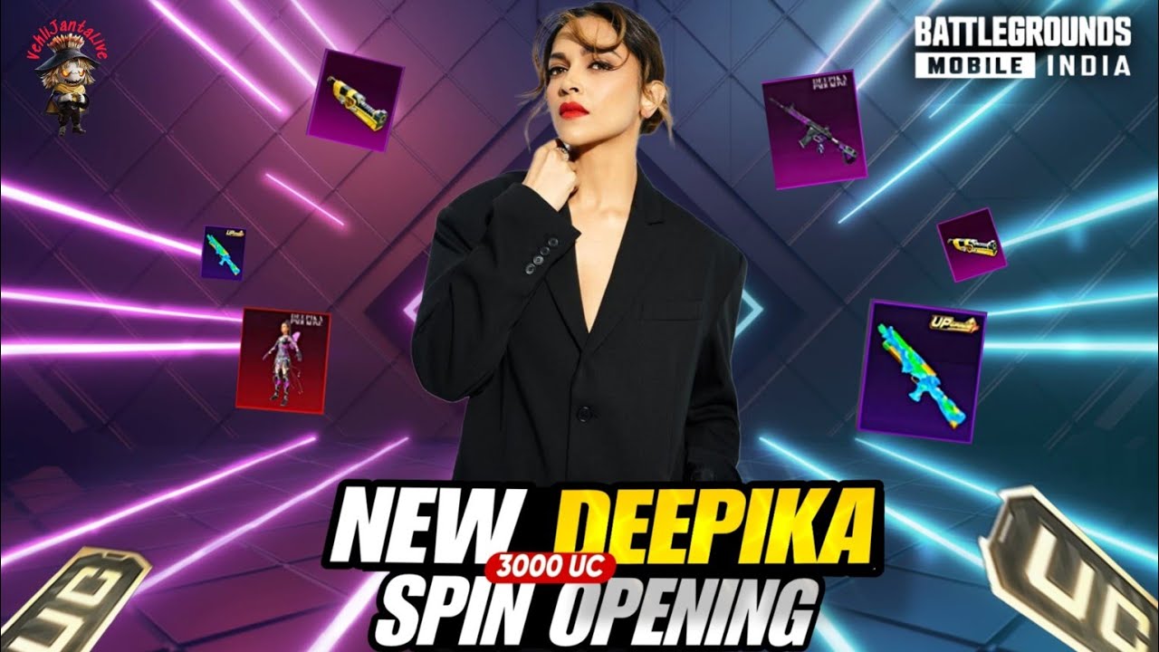 New BGMI x Deepika Padukone Spin| Slay the game| New Deepika Spin 🔞| PP Bizon Skin🎧 @VehliJantaLive