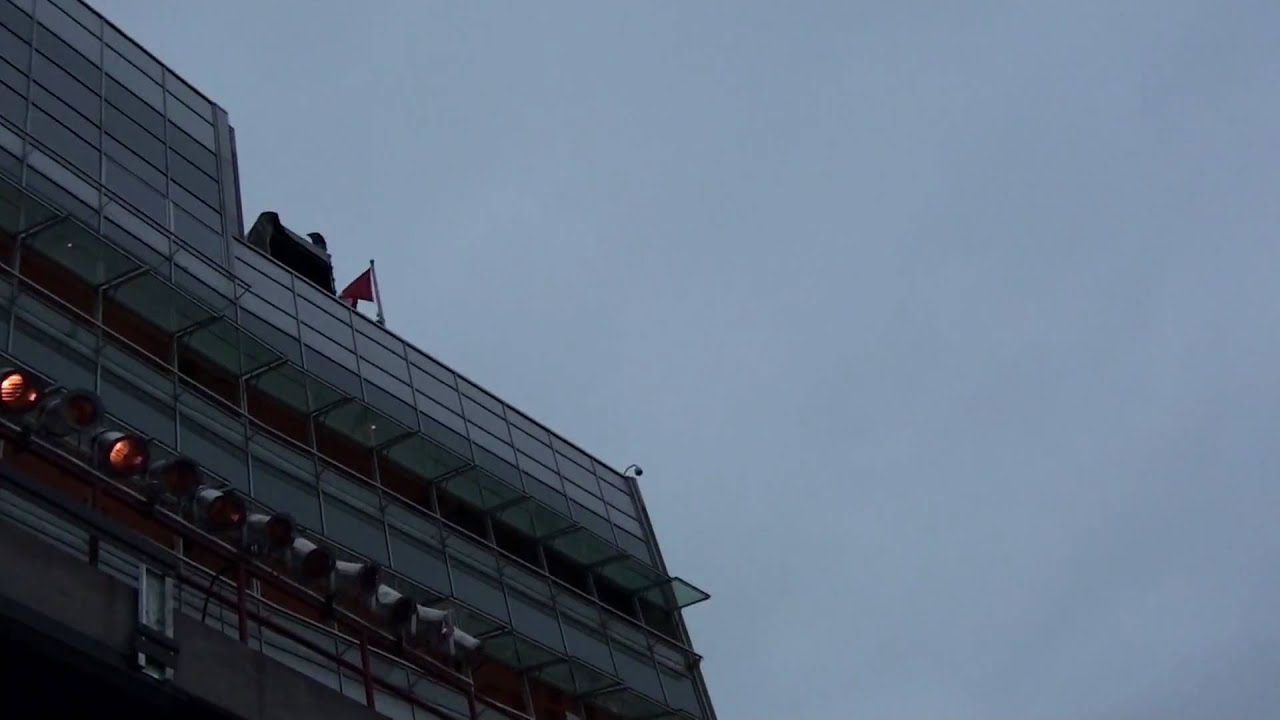 Larry the Cable Guy Makes a hard landing at Memorial Stadium.
