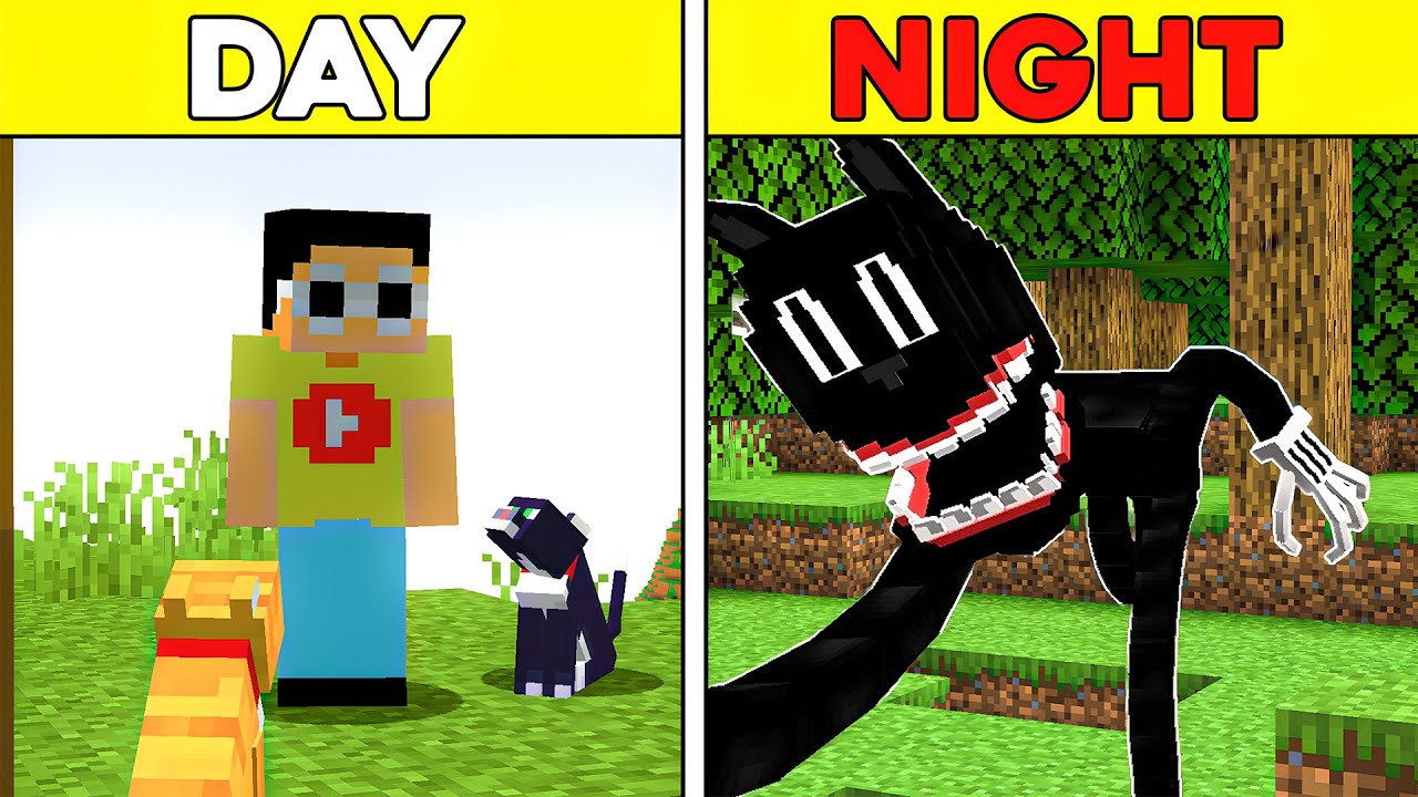 Cartoon Cat vs Security House - MINECRAFT