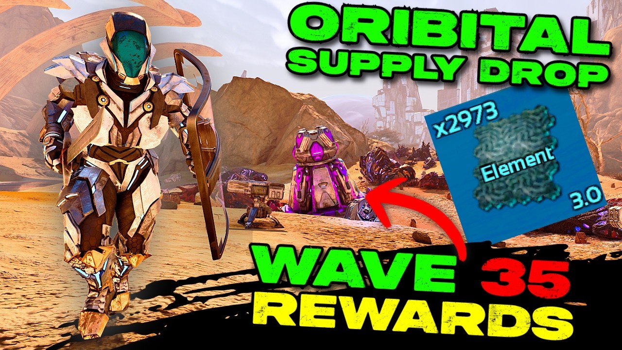 WAVE 35 Orbital Supply Drop Rewards!!! INSANE LOOT For More Waves in Ark Survival Ascended!!
