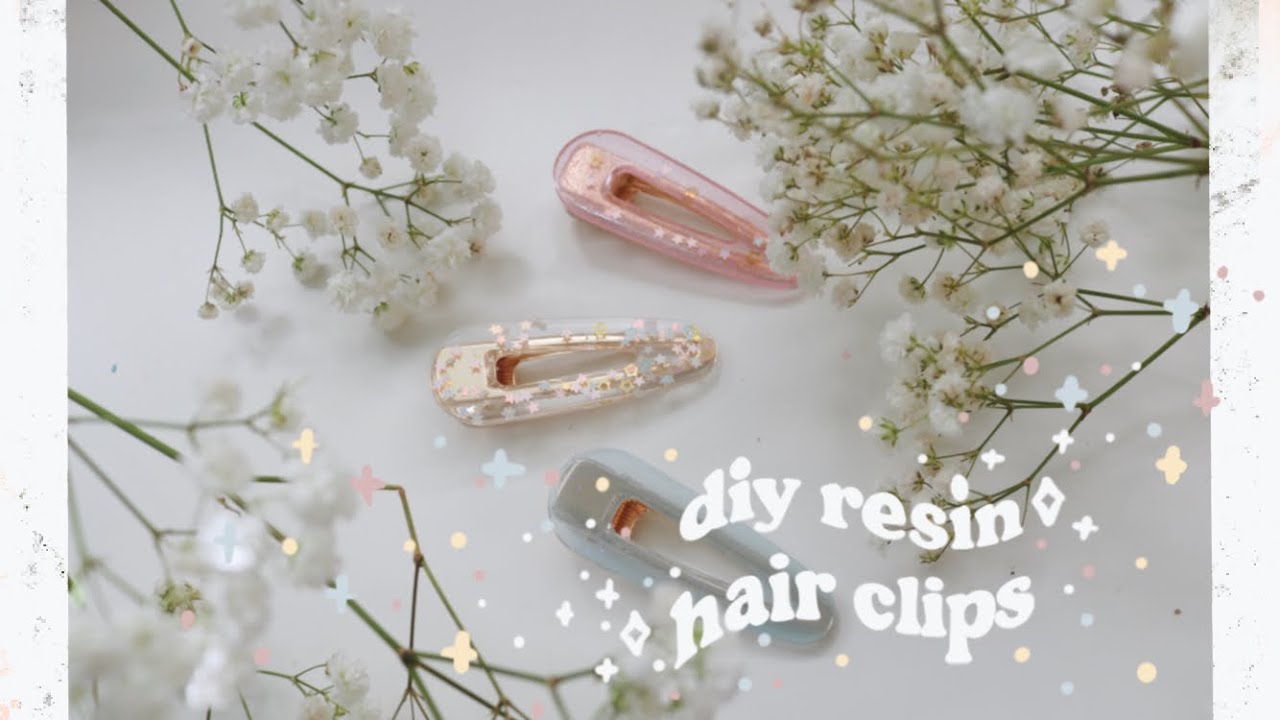 diy cute resin hair clips + charms and pins ✨