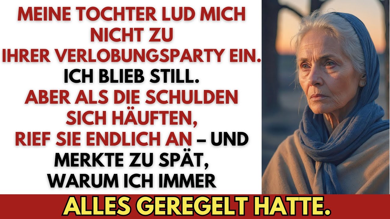 Meine Tochter lud mich nicht zur Verlobung ein – also ließ ich sie ihre Finanzen allein regeln.