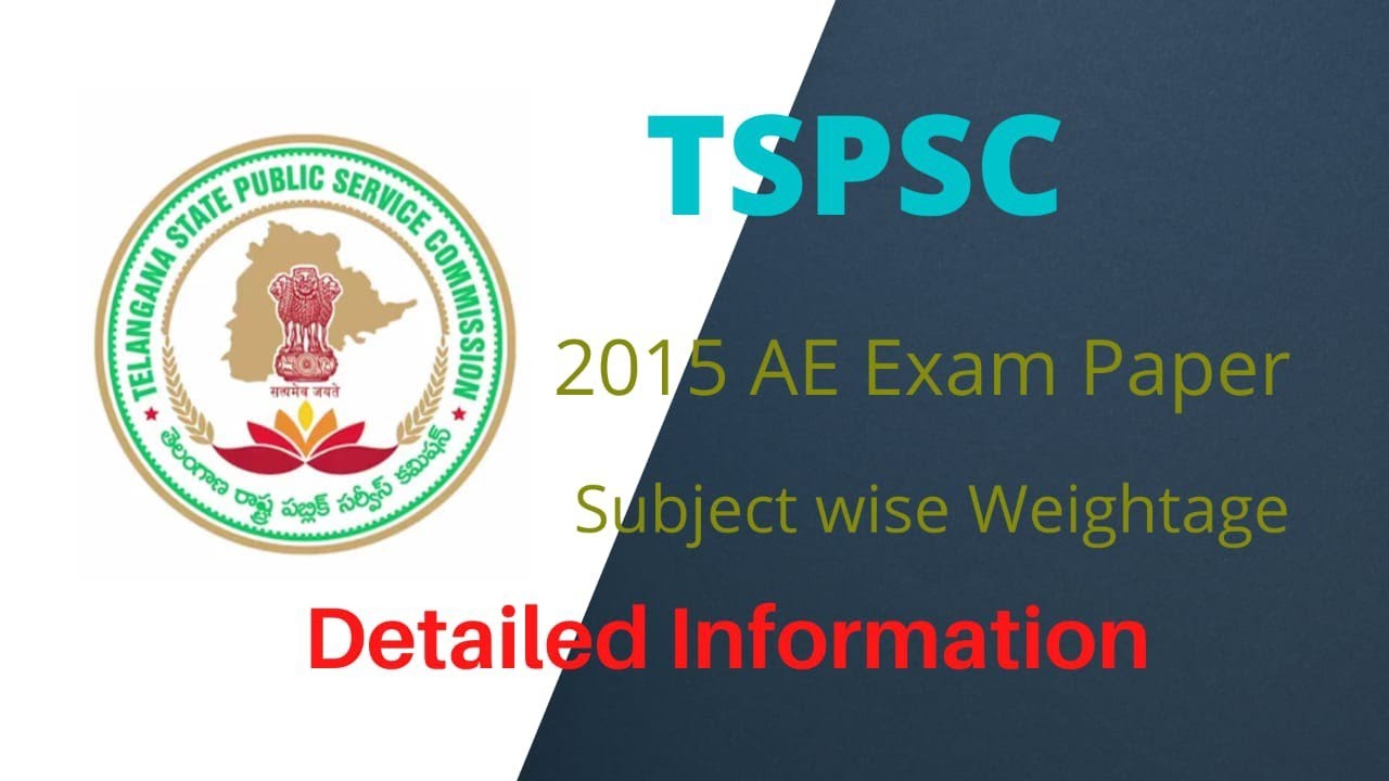 2015 TSPSC AE CIVIL QUESTION PAPER WITH ANSWERS/ WEIGHTAGE/Download pdf