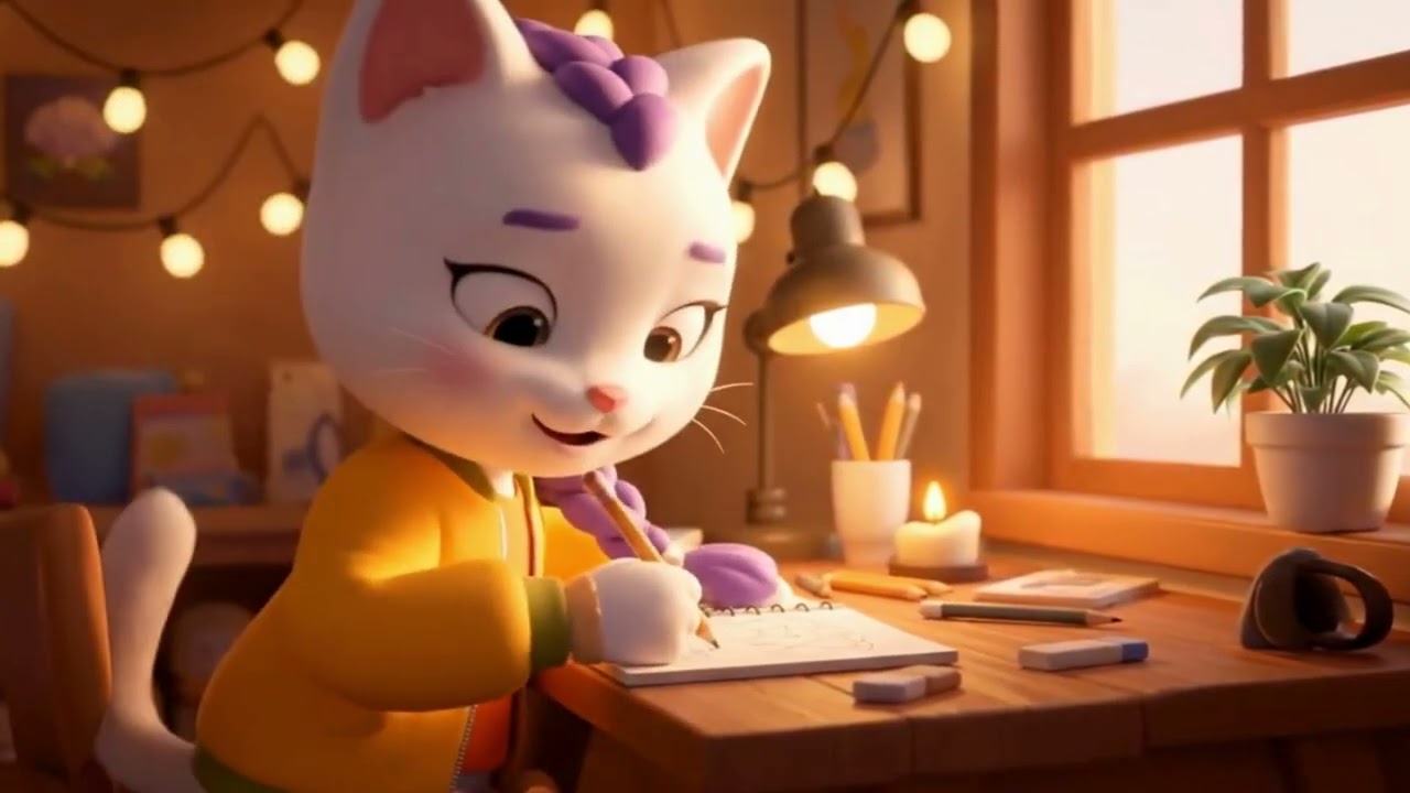 Cozy Lofi Vibes with White Rumi Cat | Rise Like Fire (Lofi K-Pop Demon Hunter Inspired) for study
