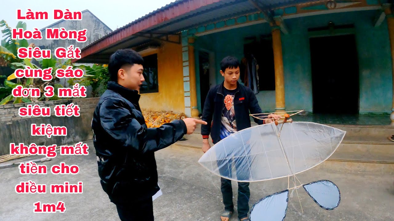 Ba Sói TV | Làm dàn hòa mòng siêu gắt cho diều mini 1m4 không mất tiền video hài nhất năm 2022