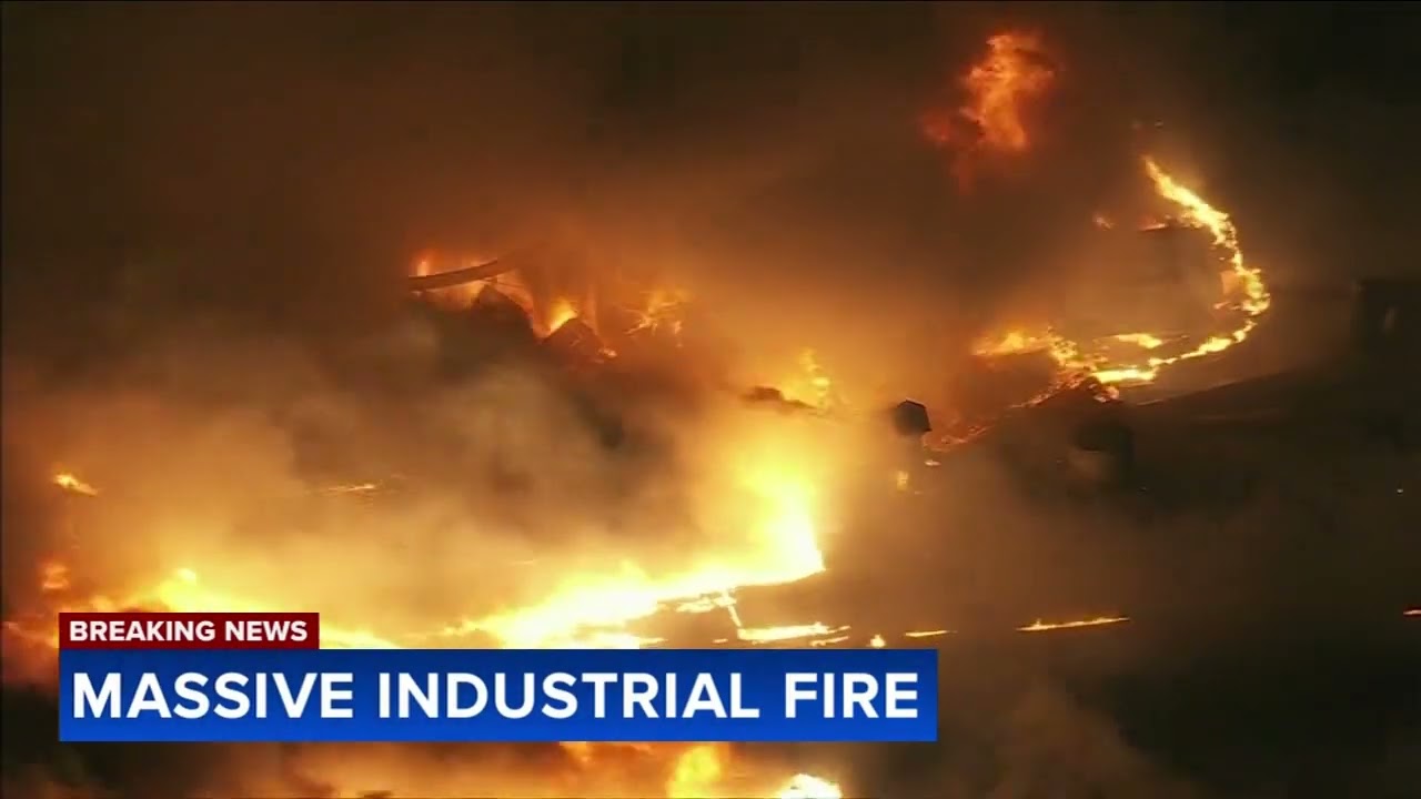 Shelter-in-place in effect after massive industrial fire in Abington Township, Pa.