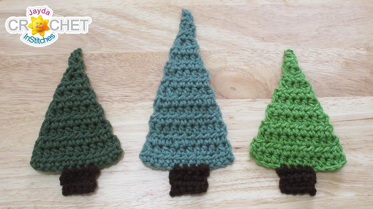 Crochet Evergreen Tree Appliques - BONUS - Folk Art Calendar Blanket 2019