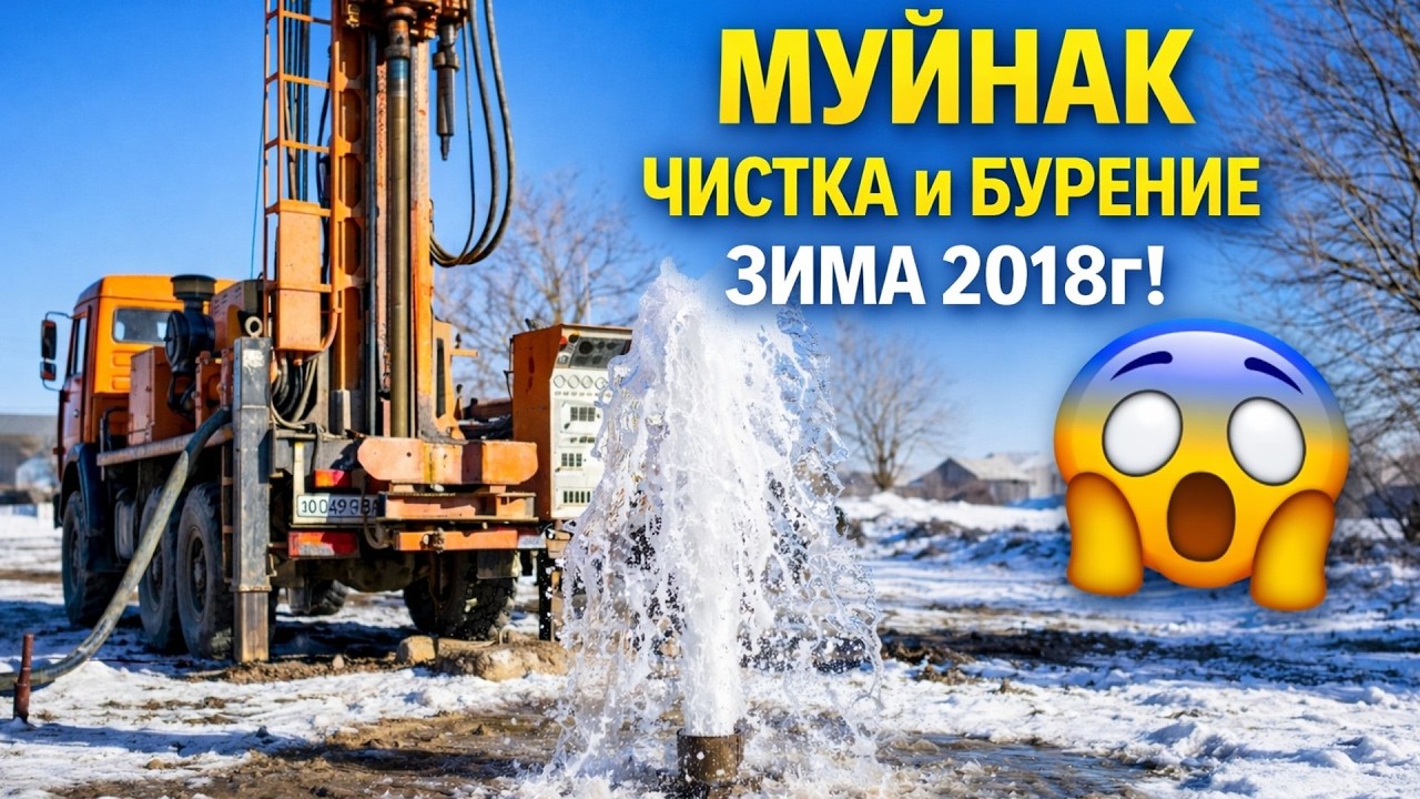 Муйнак чистка и бурение зима 2018г! #гидрогеология #факты #море #арал