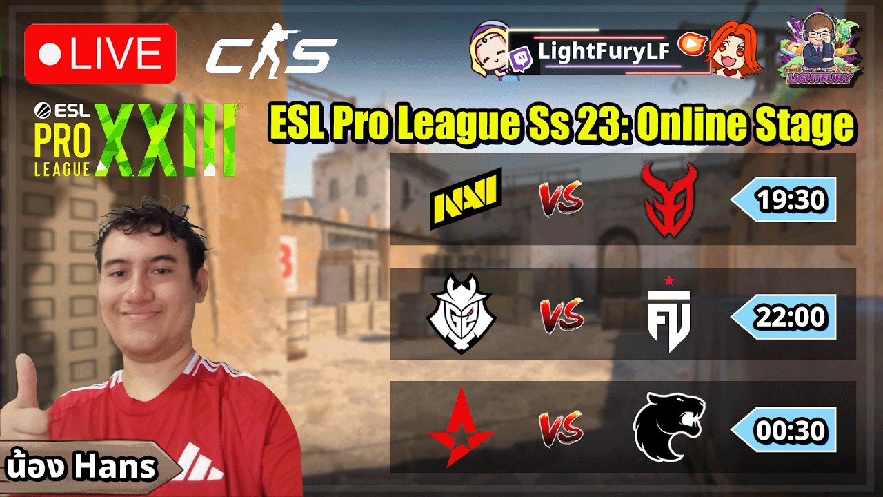 🔴[CS2] ดูแข่ง NAVI⚔️3D/G2⚔️FUT/Astralis⚔️Furia(Bo3)🏆ESL Pro League SS 23: Online Stage-Stage2 Day10