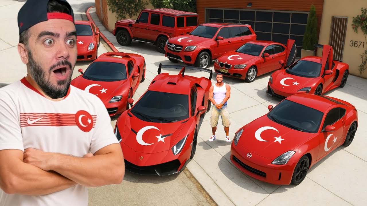FRANKLIN T&Uuml;M T&Uuml;RKIYE ARABALARINI TOPLADI - GTA 5 MODS