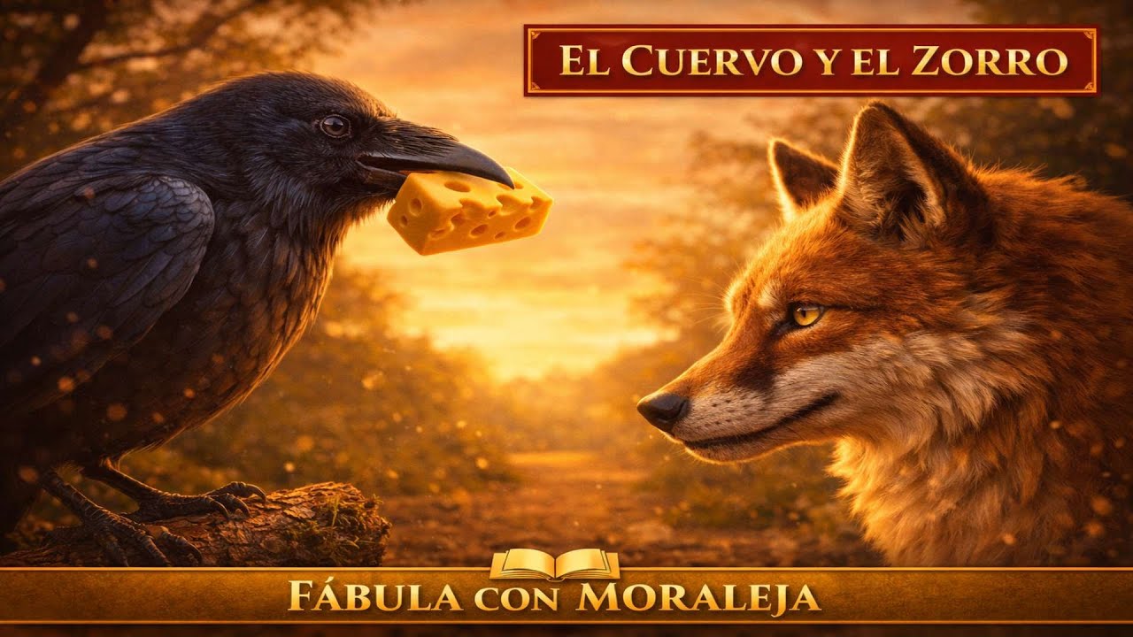 El Cuervo y el Zorro  | Una fábula clásica llena de sabiduría | Fábulas Eternas