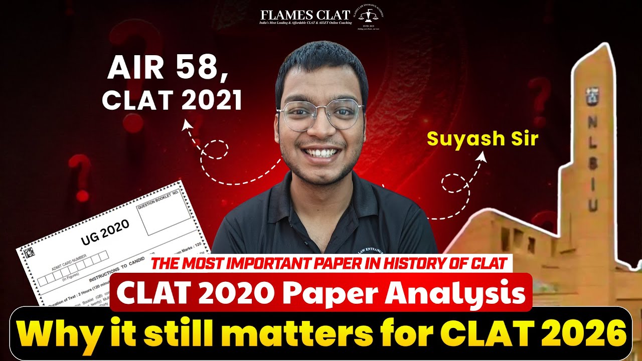 The Most Important Paper : CLAT 2020 Analysis | Why it Still Matters for CLAT 2026 | FLAMES CLAT
