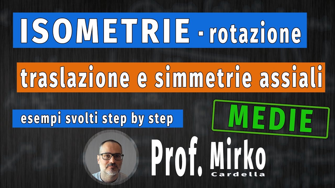 Isometrie - traslazione, rotazione e simmetria assiale