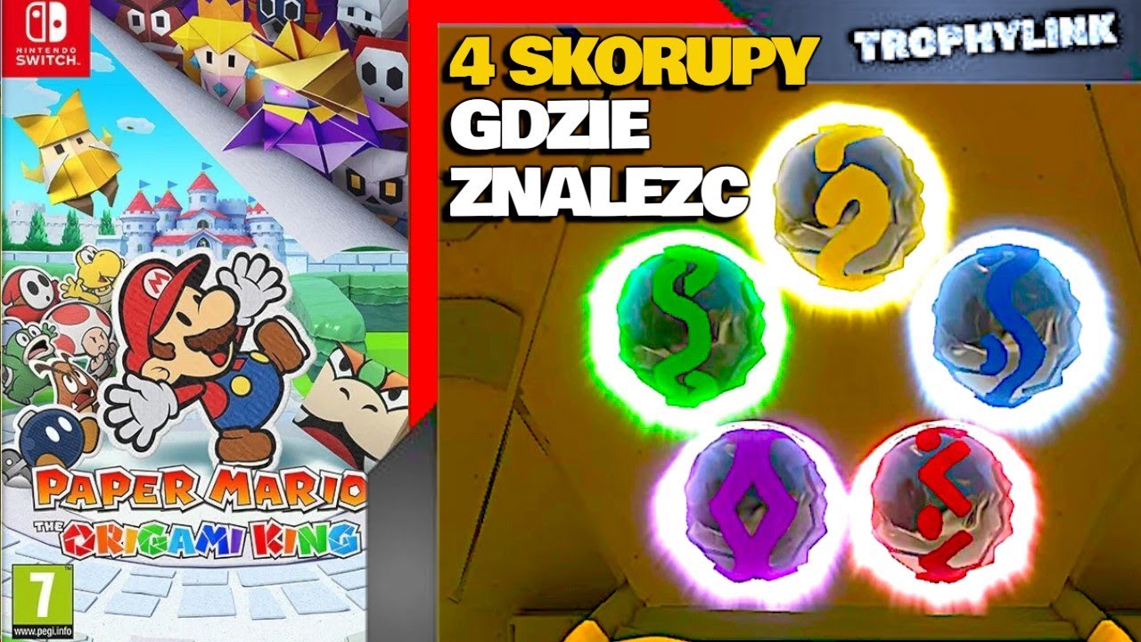Gdzie znaleźć 4 skorupy (All 4 Shell Stone Locations) - Paper Mario Origami King (PoradnikPL)