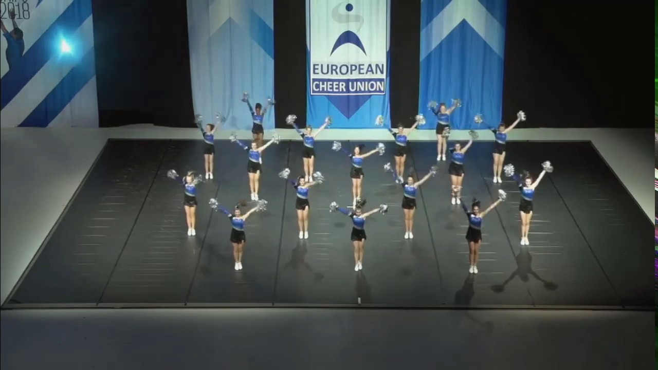 Cheerleading . Senior Pom Belgium Danshuis Energy Explosion.