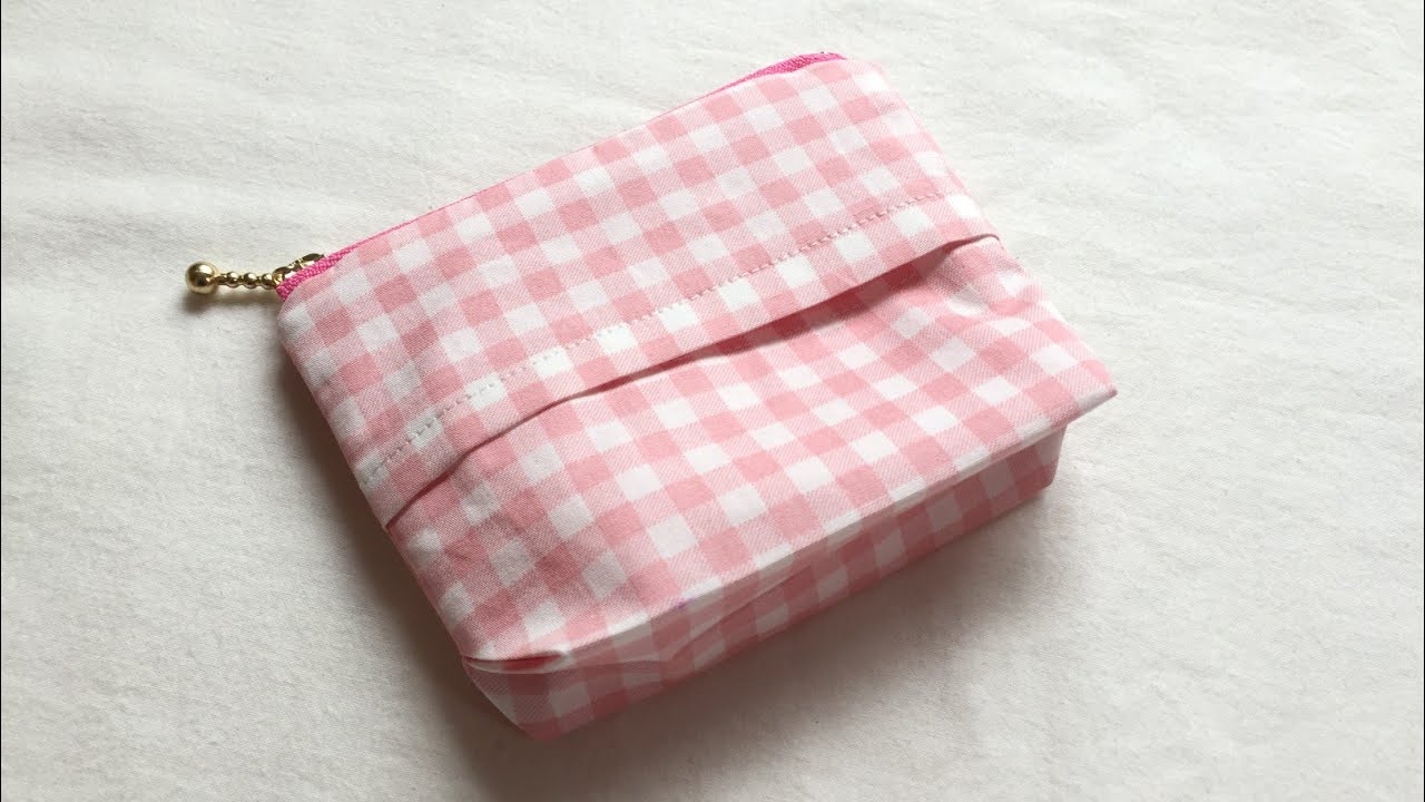 ポケットティッシュケース付きミニポーチの作り方【マチあり】