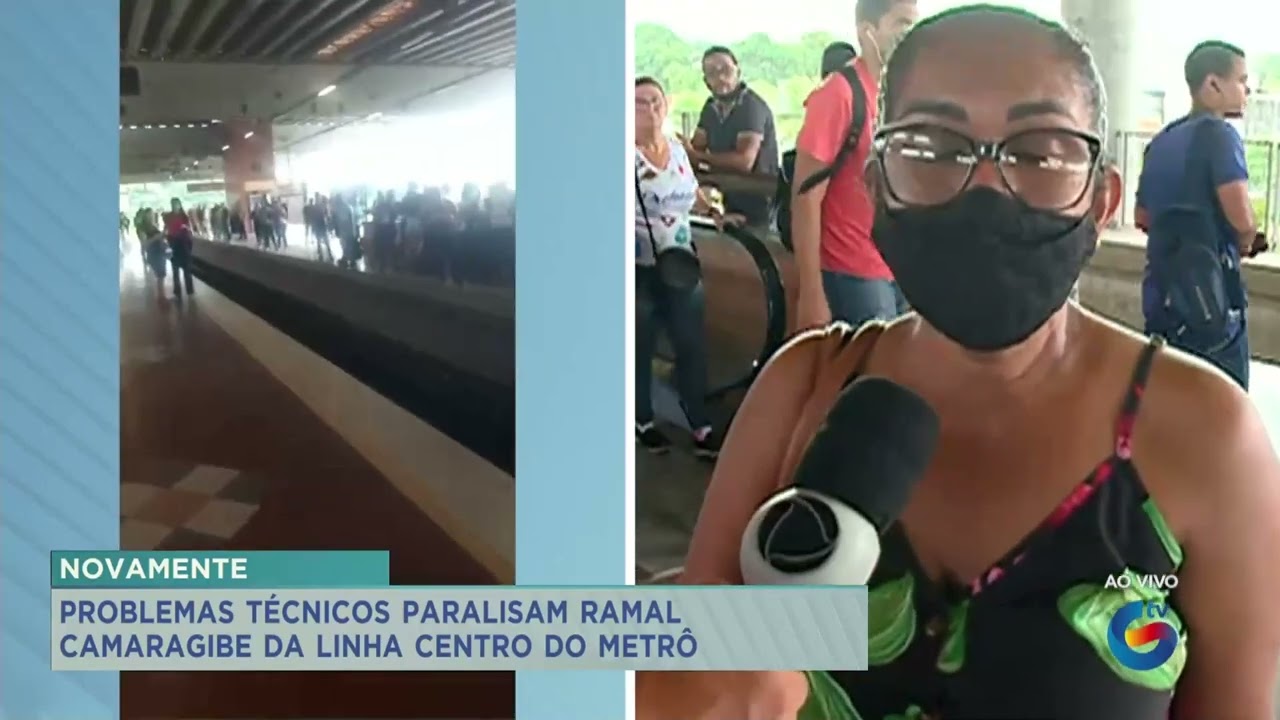 Problemas no ramal Camaragibe da linha Centro do Metrô