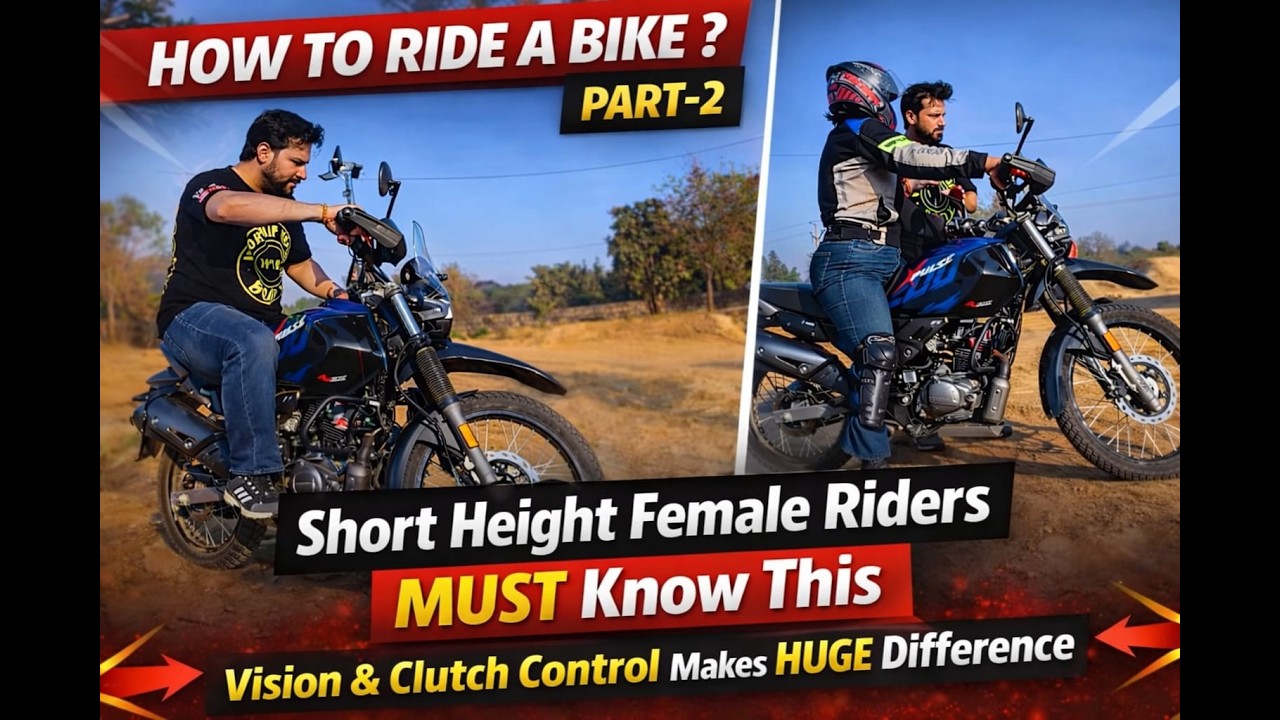 How to Ride a MOTORCYCLE If You’re Short (Female Riders) | Vision & Clutch Control Explained– Part 2