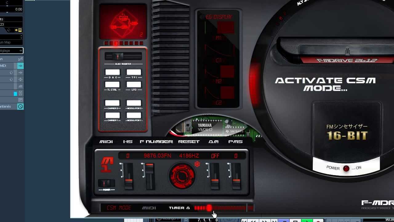 Sega Genesis Music FM Beat Making with FMDrive VST YM2612