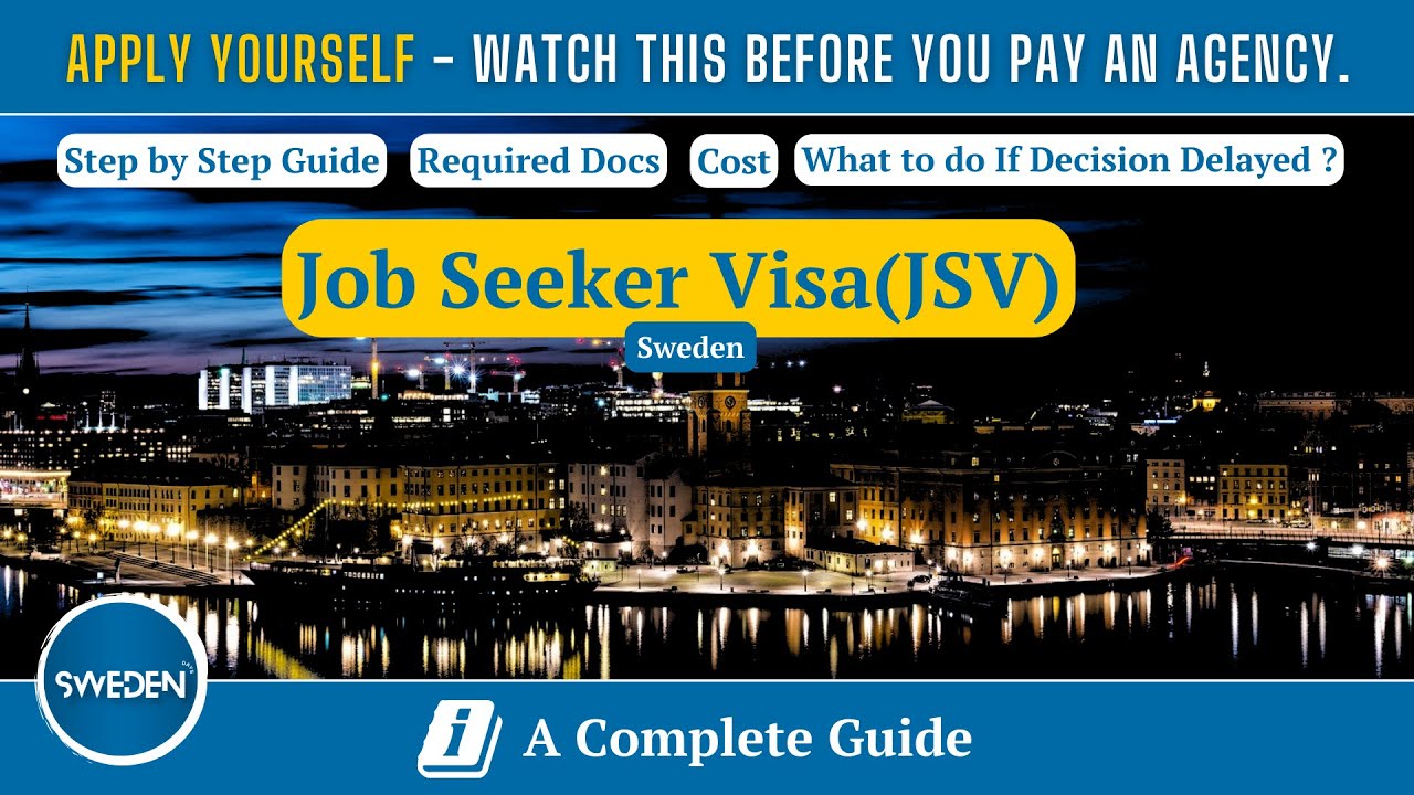 Apply for Sweden Job Seeker Visa (JSV) | Step-by-Step Guide | Sweden Days 【14】