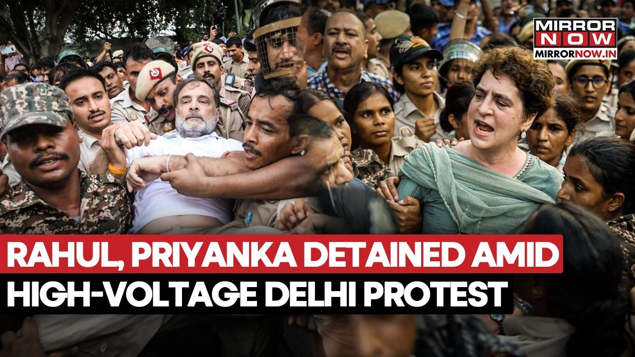 Rahul & Priyanka Gandhi Detained Amid Delhi Protests! High-Voltage Drama Outside PM's Residence