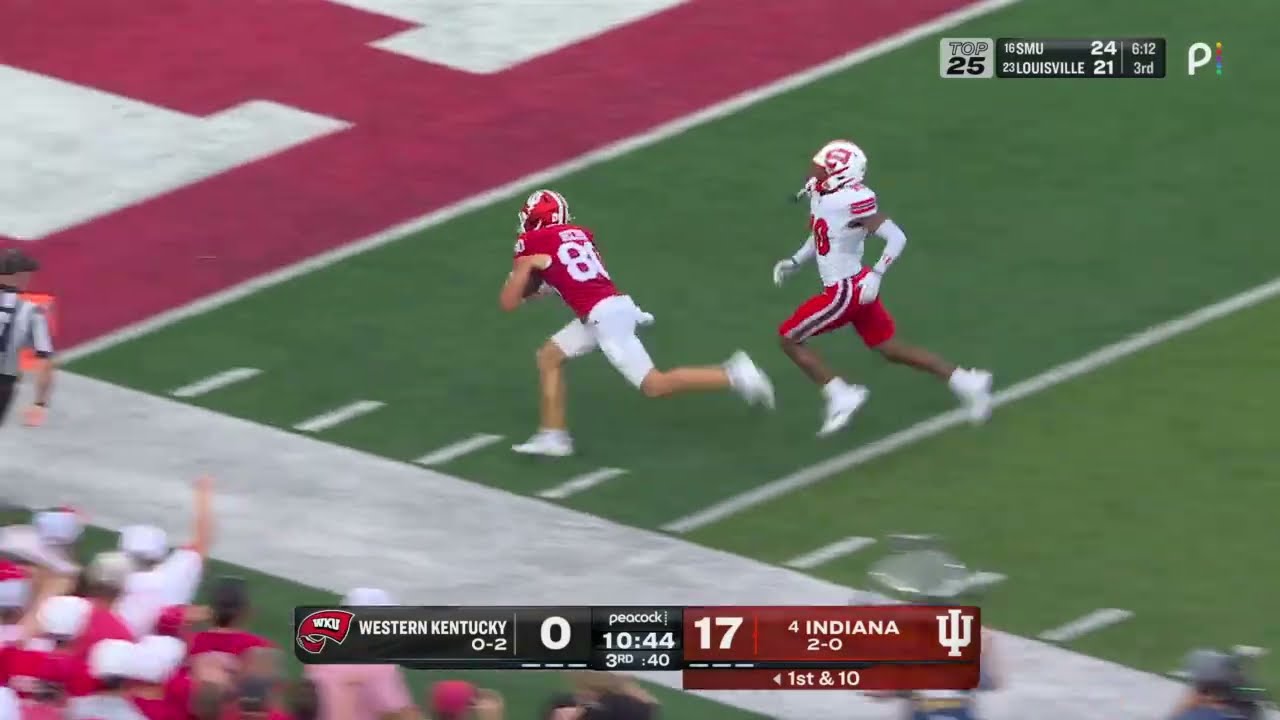 Hoover to Becker for the 79-YD TOUCHDOWN vs. WKU | Indiana Football