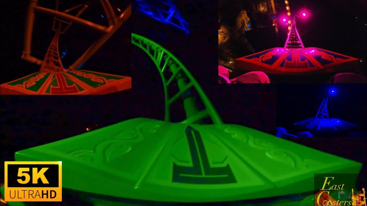 Pantheon POV 5K Nighttime Front Row W/ NEW Lighting Package Busch Gardens Williamsburg, VA