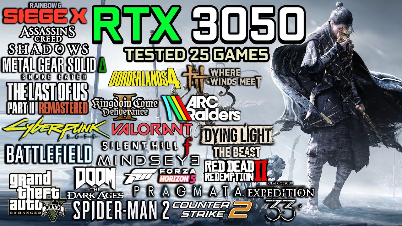 RTX 3050 6GB in 2026 : Test in 25 Games - Gaming Test in 2026