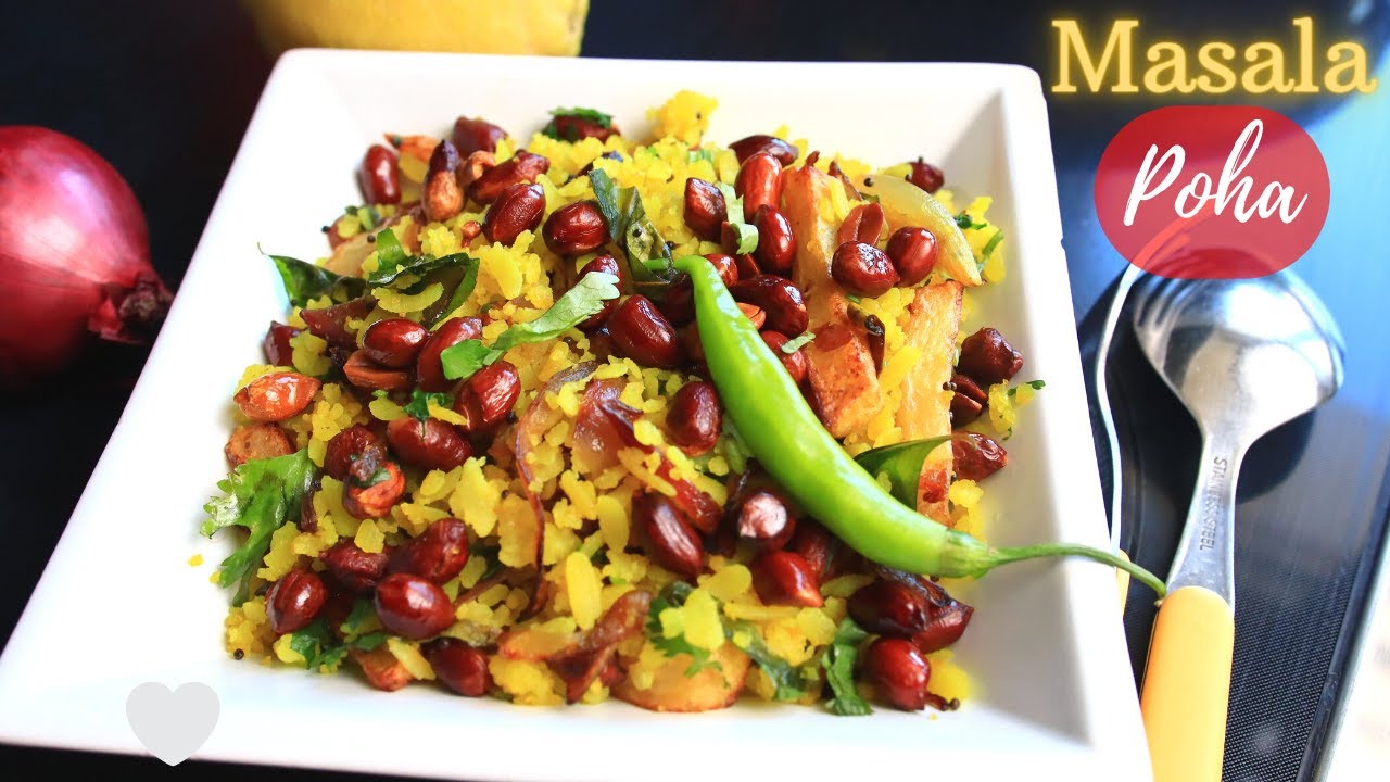 Recette Indienne Rapide et Facile de Flocons De Riz ou Poha | Cuisine indienne végétarienne