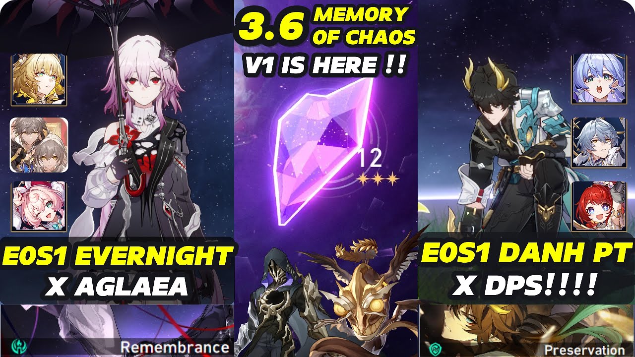 V1 IS HERE!! E0S1 Evernight & E0S1 Dan Heng PT DPS!!  Showcase | MOC 12 v3.6 | HSR
