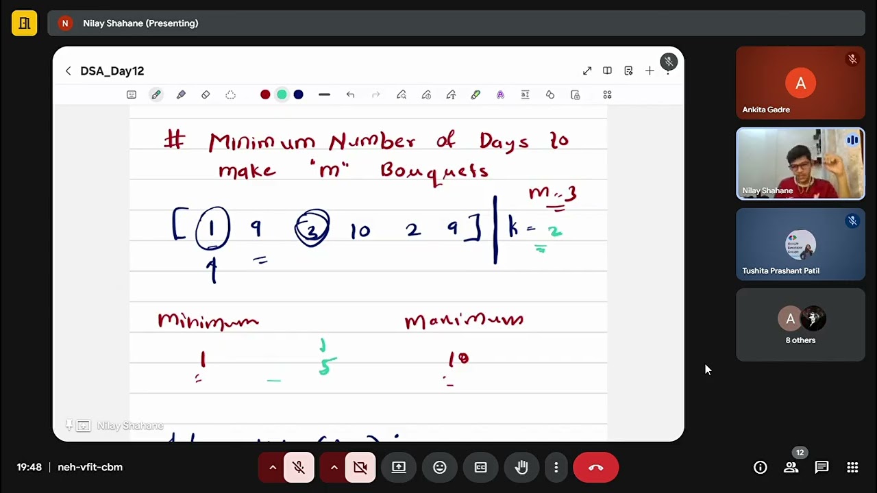 Day 12 | Binary Search on Answer | Median of Two Sorted Arrays & Min Days to Make Bouquets