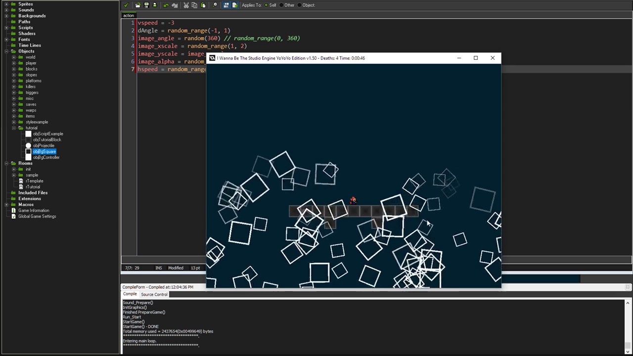 Fangame coding tutorial: Small examples