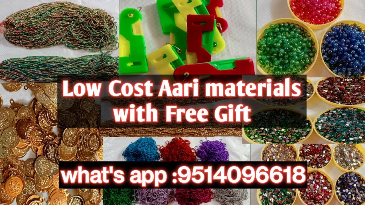 low cost Aari material || Low cost maggam work material || Krish craft store || 9514096618