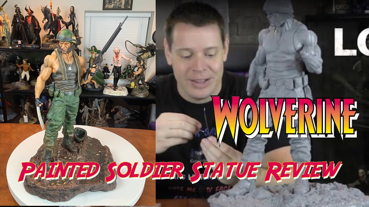 Custom painted WOLVERINE/LOGAN SOLDIER Statue REVIEW