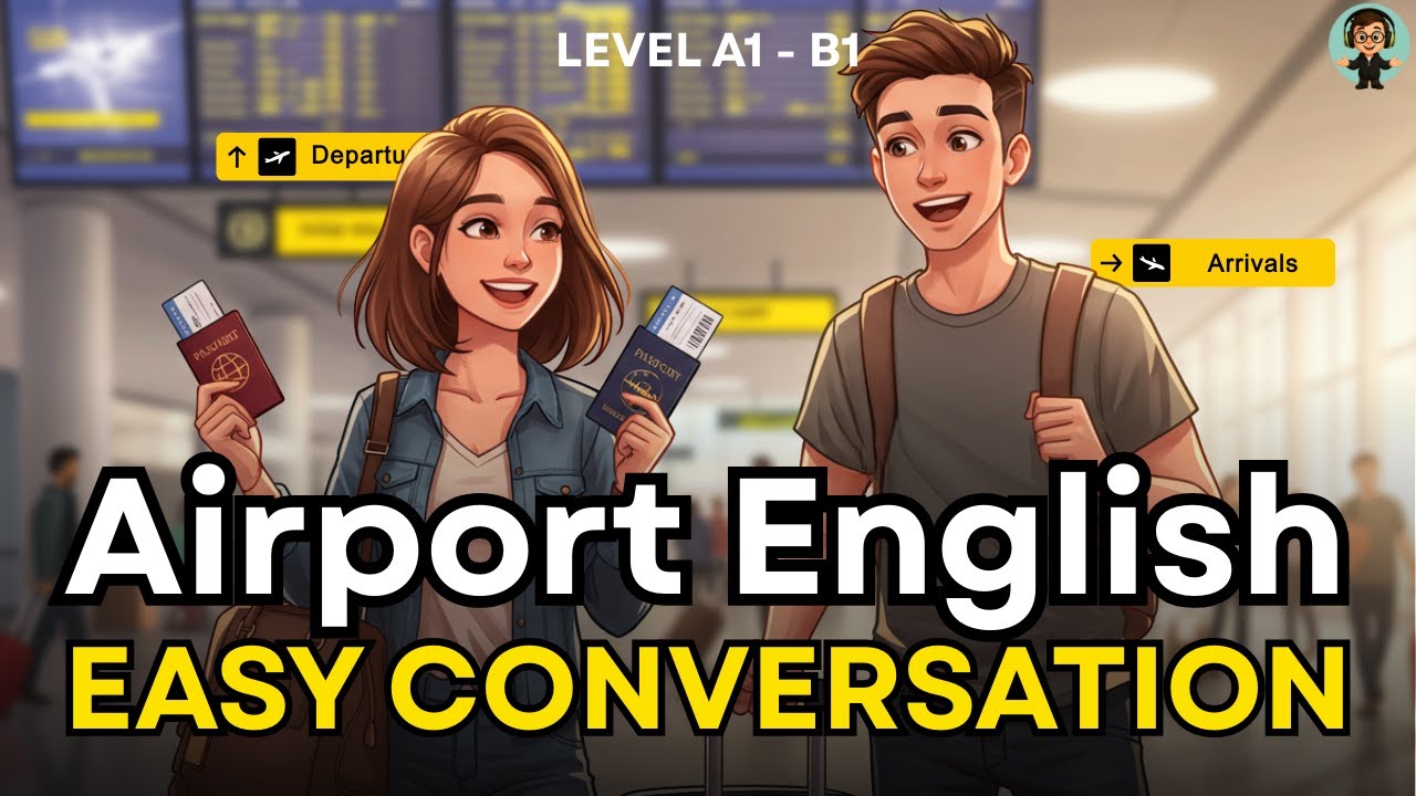 English at the Airport | Learn Real-Life Travel English Phrases for Speaking & Listening
