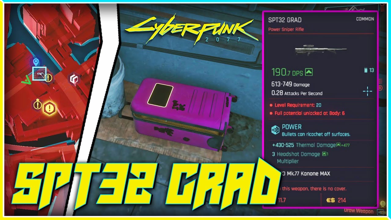 SPT32 GRAD Sniper Rifle Location Guide - Cyberpunk 2077