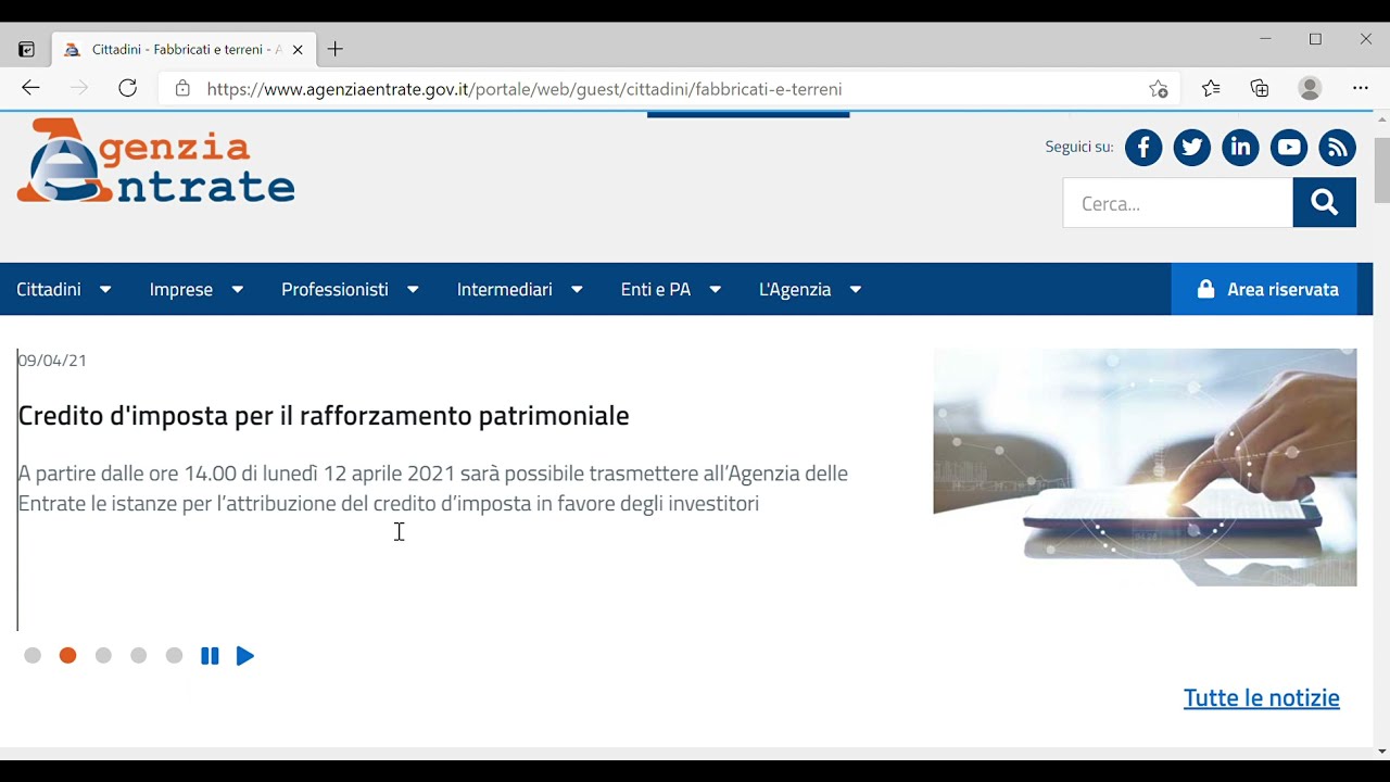 consultazione dati e rendita catastale