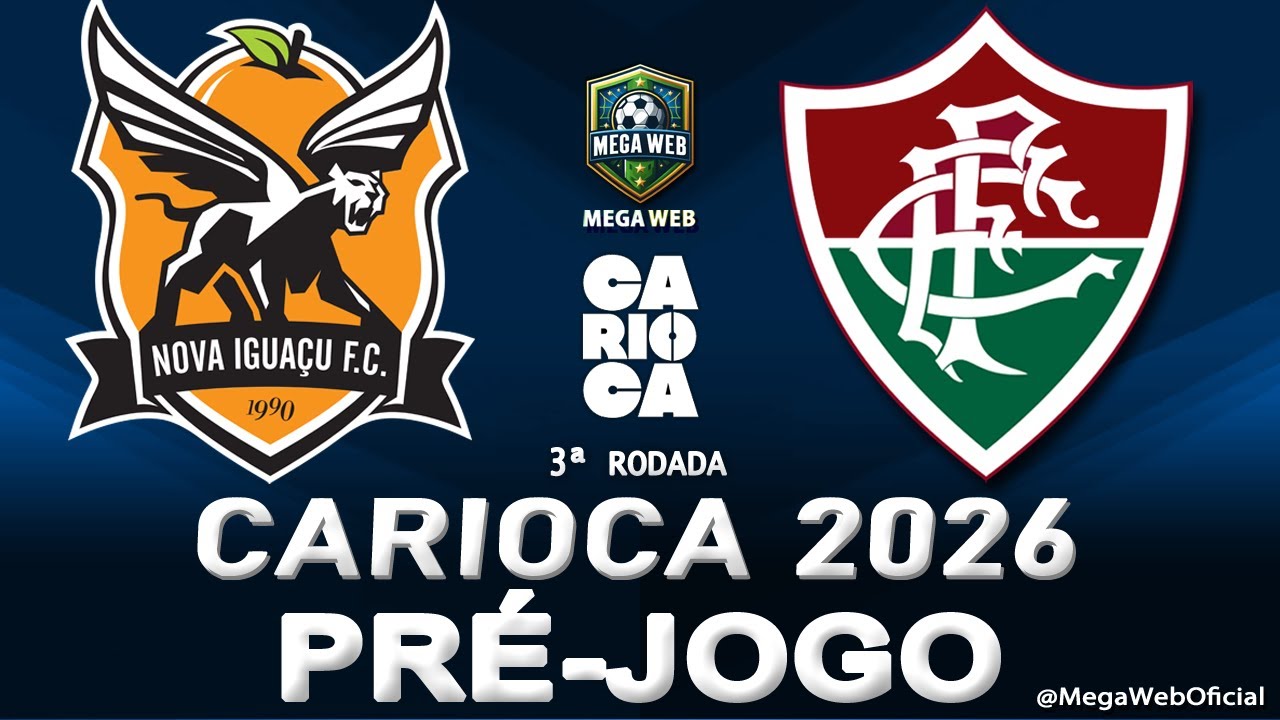 NOVA IGUAÇU x FLUMINENSE - AO VIVO (CARIOCA 2026 -- 3ª Rodada) - Narração