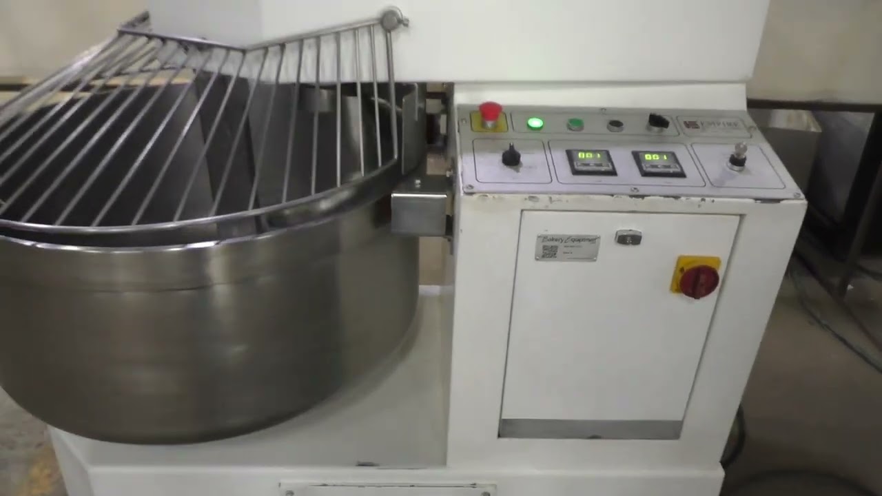 Empire Fixed Bowl Spiral Mixer, Model: 200/AD, Running.