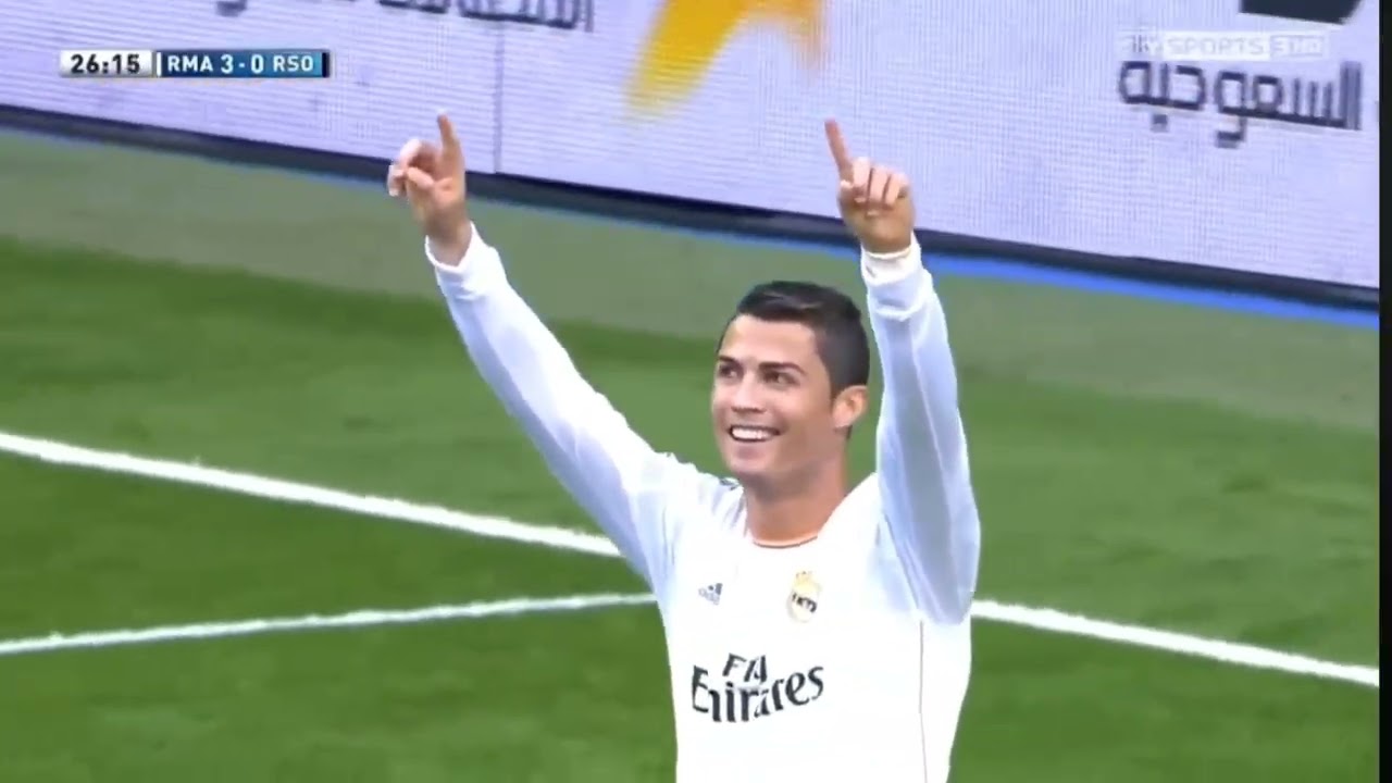 Hattrick from Cristiano Ronaldo... ! Real Madrid VS Real Sociedad