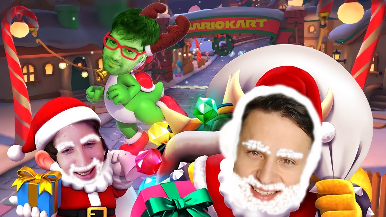 il PERDENTE fa il REGALO di NATALE *100% RICEVUTO DAVVERO* w/ TUBERANZA e GIOSEPH su MARIO KART ITA